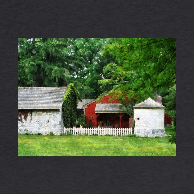 Farms - Red Farm Shed by SusanSavad